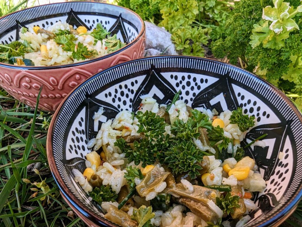 Frühlingshafter Reissalat